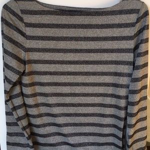 Banana Republic Dressy Shimmer Stripped Top